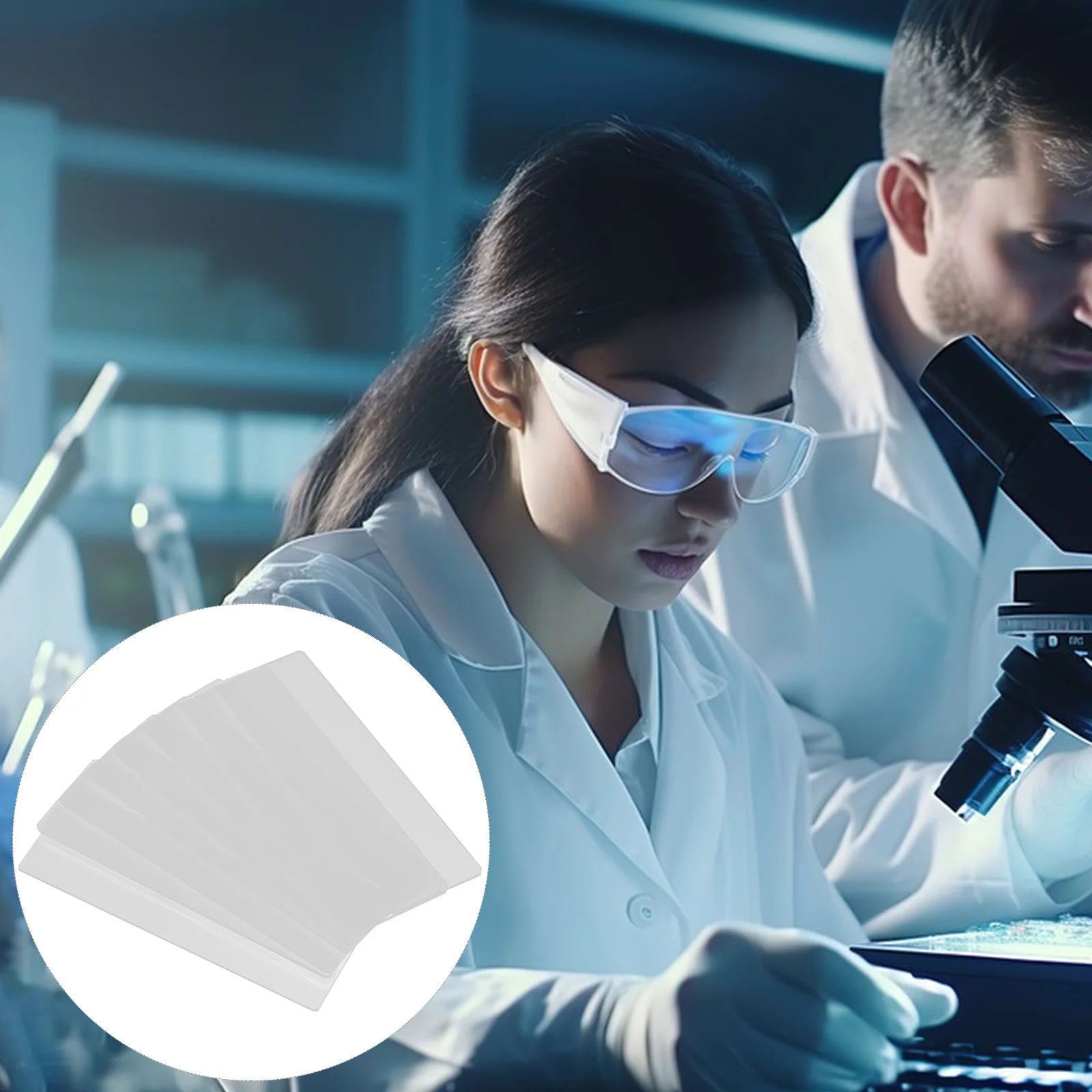 

Стеклянные горки для лабораторий, 50 шт., аксессуары для микроскопа, матовый эксперимент для микроскопов