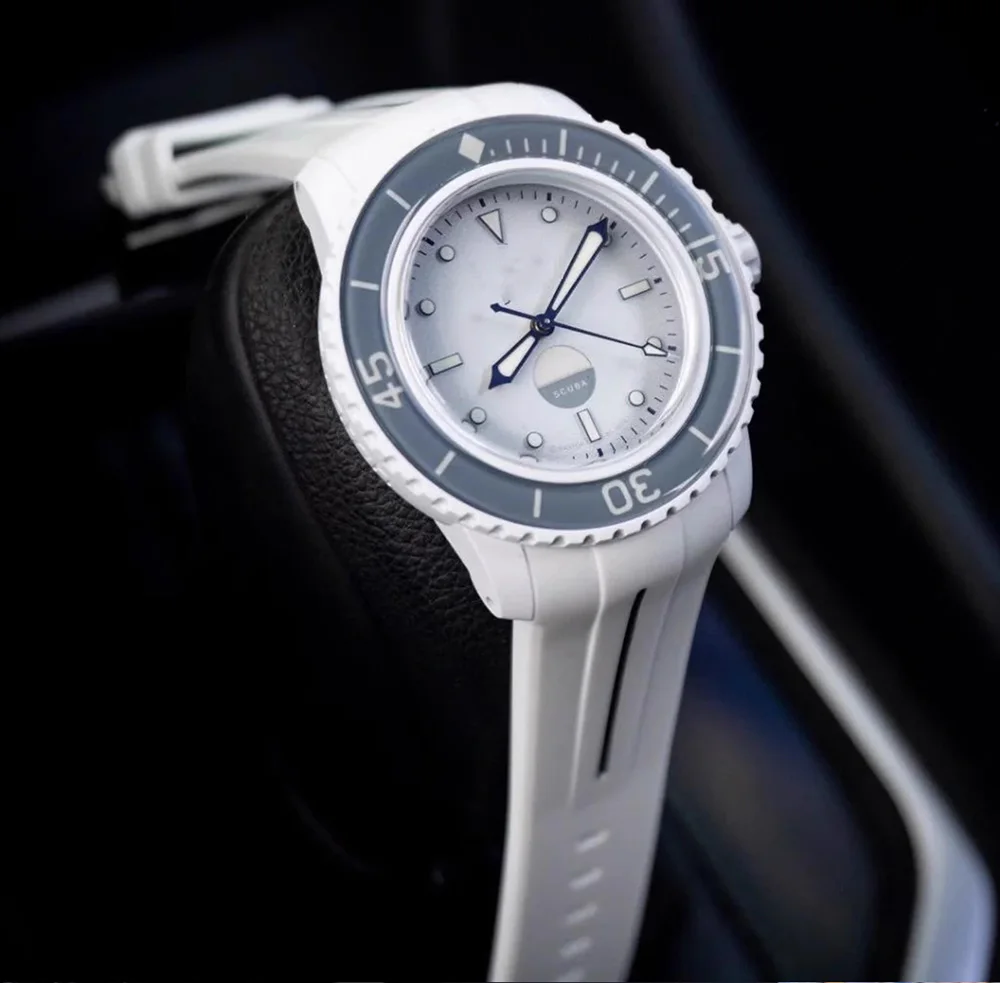 Premium Rubber Strap with Stainless Steel Buckle - 22mm Curved Interface Watch Band