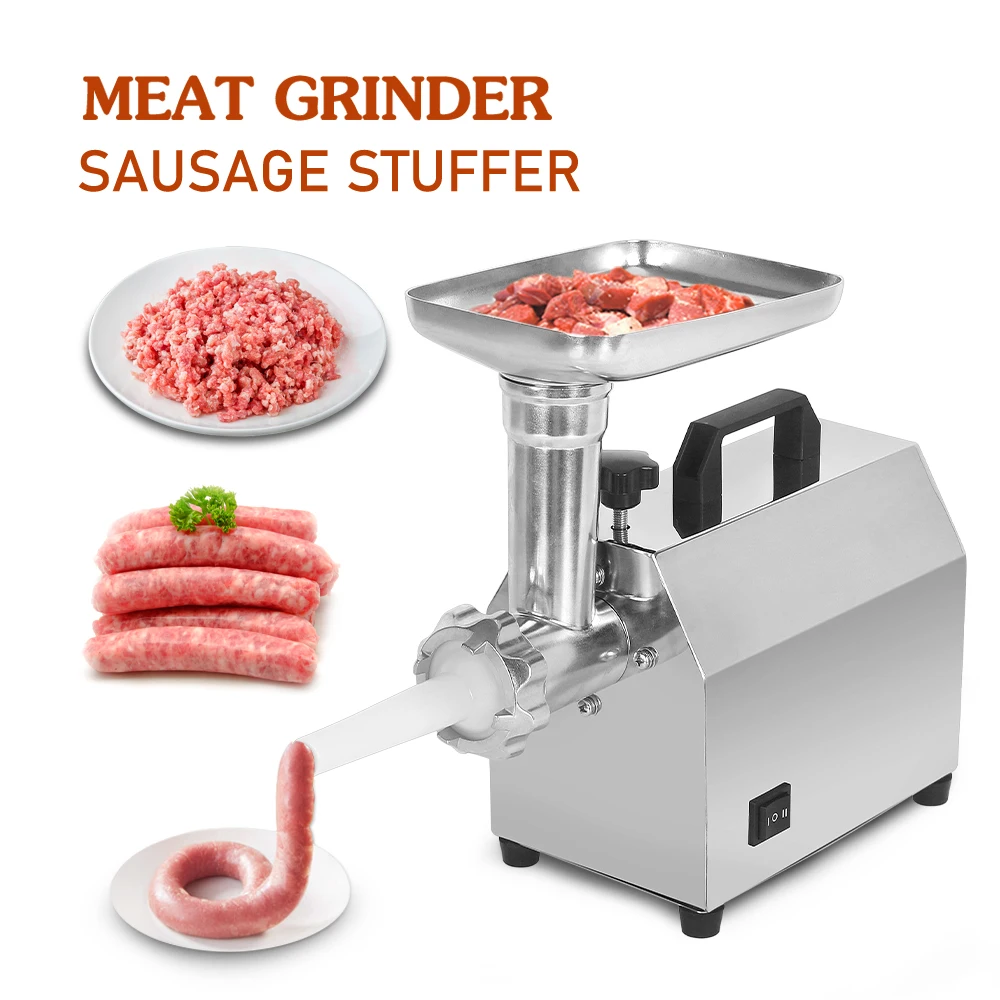 1100W Electric Meat Mincer Machine Multifunction Slicer Manual Meat Grinder  Stainless Steel Sausage Maker Stuffer with Carrying - AliExpress