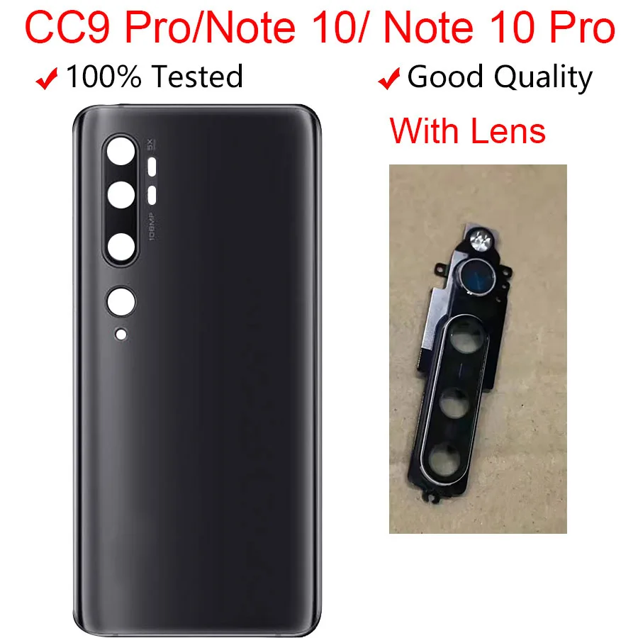 

NEW Back Cover For Xiaomi Mi CC9 Pro Battery Cover Mi Note 10 Rear Glass Door Housing Case For Xiaomi Note 10 Pro Battery Cover