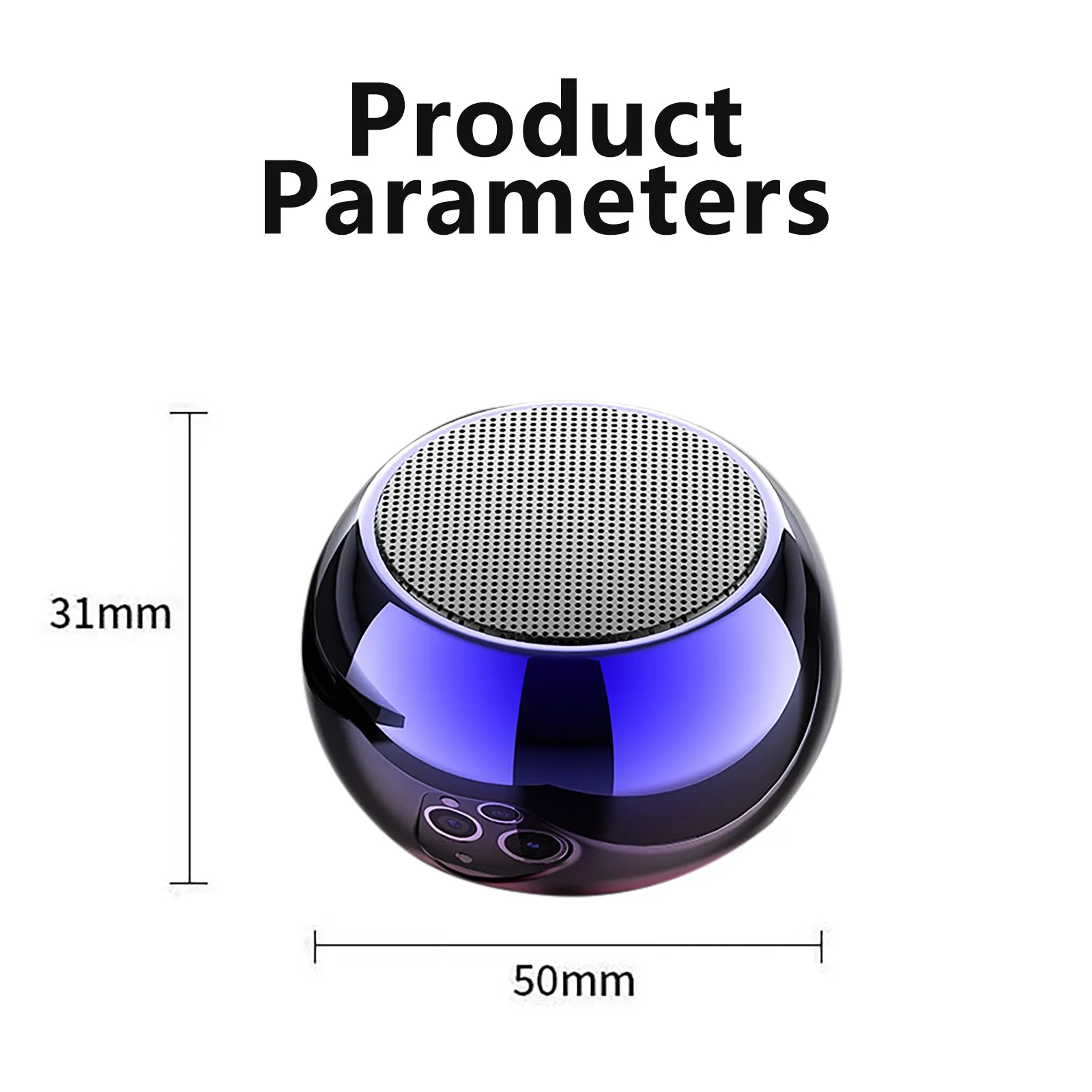 M3 Electroplating Mini Portable T-ws Series Small Steel C-annon Wireless Bluetooth Speakers Portable Wireless