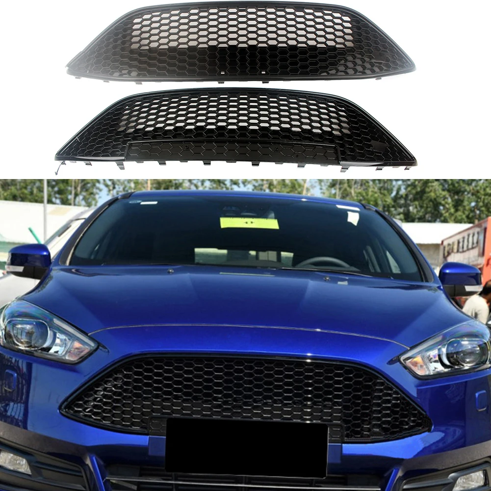 MotorFansClub Chrome Upper Centre Grille Front Bumper ABS Grill Grille Cover for Ford Focus 2015 2016 