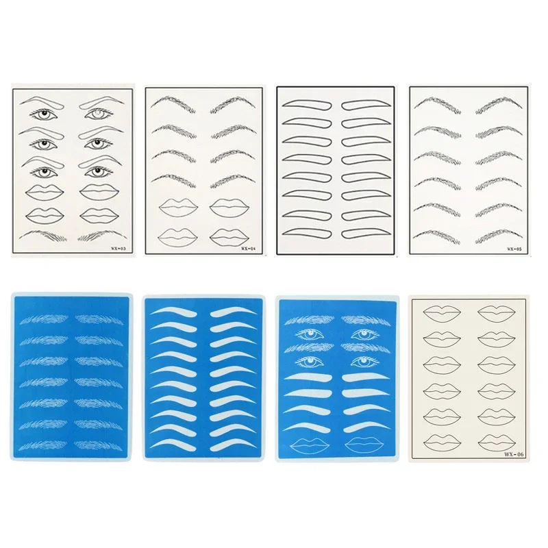 

1pcs Tattoo Practice Skin Sheet for Eye Eyebrow Lip Face Blank Training Skin for Permanent Makeup Microblading Tattoo Accesories