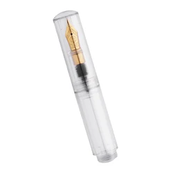 MAJOHN Starry Sky Transparent Mini Fountain Pen in Macaron Maillard Brown - F (A)