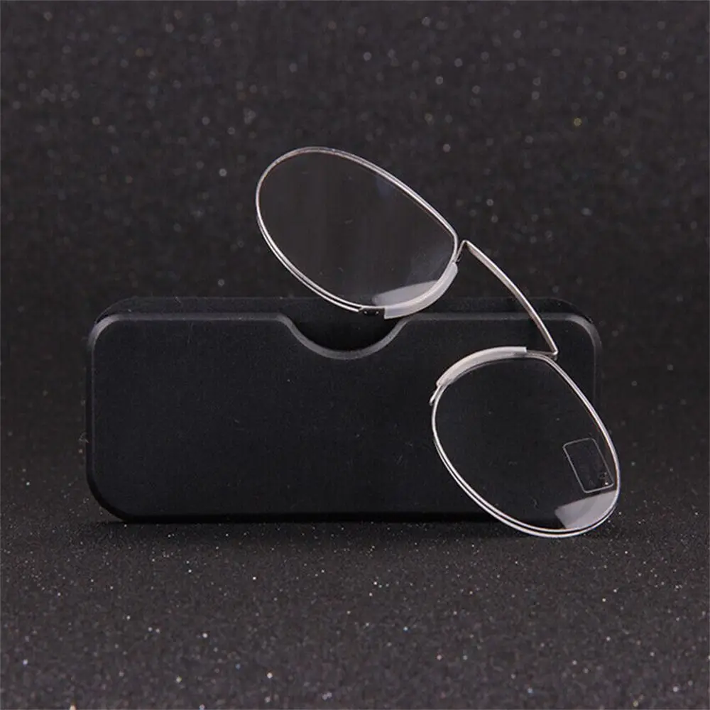 Nose Clip Reading Glasses Mini Magnifying Legless Nose Rack Lazy Glasses Portable Presbyopic Men Women reading glasses