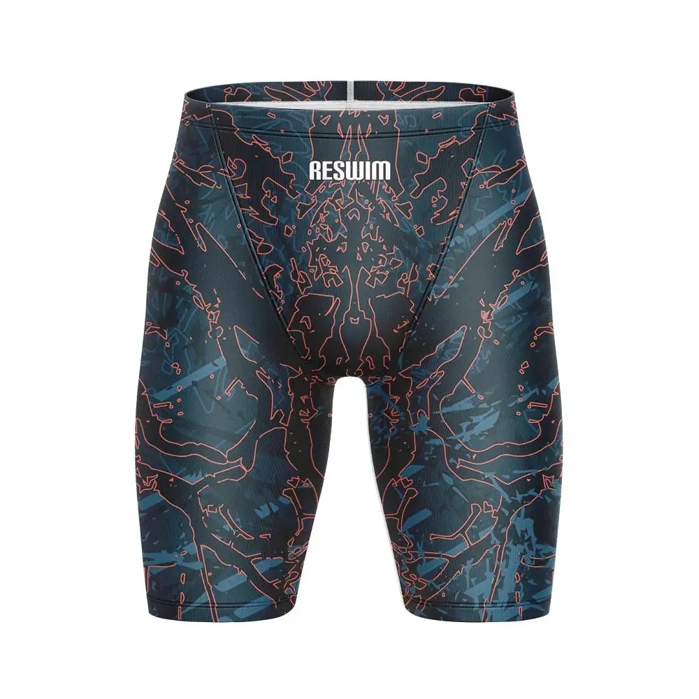 Summer Men's Swim Jammer Swimsuit Shorts Funny Athletic Training Swimming Trunks Bathing Suit Lycra Sports Surfing Diving Pants