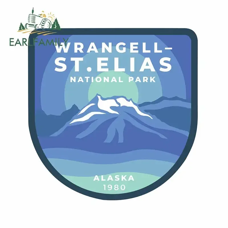

EARLFAMILY 13 см x 12,8 см для Wrangell St Elias, Виниловая наклейка на автомобиль в национальном парке, наклейка на окклюзию с царапинами на автомобиль