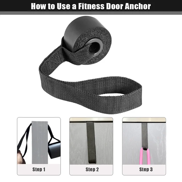 2PCS Multifunctional Resistance Band Upgrade Door Anchor Strap Portable Suitable for Strength Training and Home Fitness 2