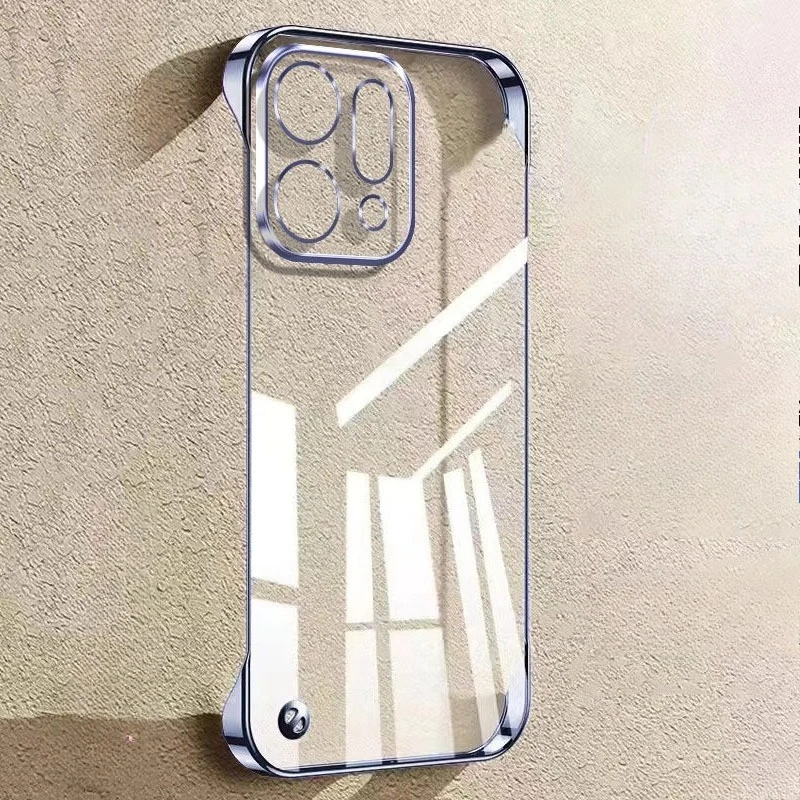 Sleek Transparent Electroplated Frameless Phone Case - Ultra-Thin Protective Cover