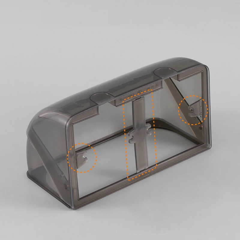 Description Picture 6 of item86 Type Wall Socket Waterproof Box Self-Adhesive Electric Plug Cover Bathroom Double Switch Protection Socket Splash-Proof Box