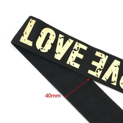 Colorful Elastic Nylon Bands for DIY Sewing and Garment Projects (KY904 - Gold - 40mm)