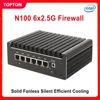 Intel N100 6 Lans i226-V 2.5G Firewall Soft Router Solid DDR4 NVMe 1*COM Type-C pfSense OPNsense ESXi Fanless Mini PC Computer 1