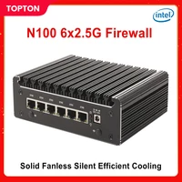 Intel N100 6 Lans i226-V 2.5G Firewall Soft Router Solid DDR4 NVMe 1*COM Type-C pfSense OPNsense ESXi Fanless Mini PC Computer 1