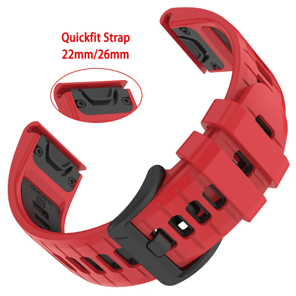 Sport Silicone Strap - QuickFit 22/26mm Watchband Bracelet