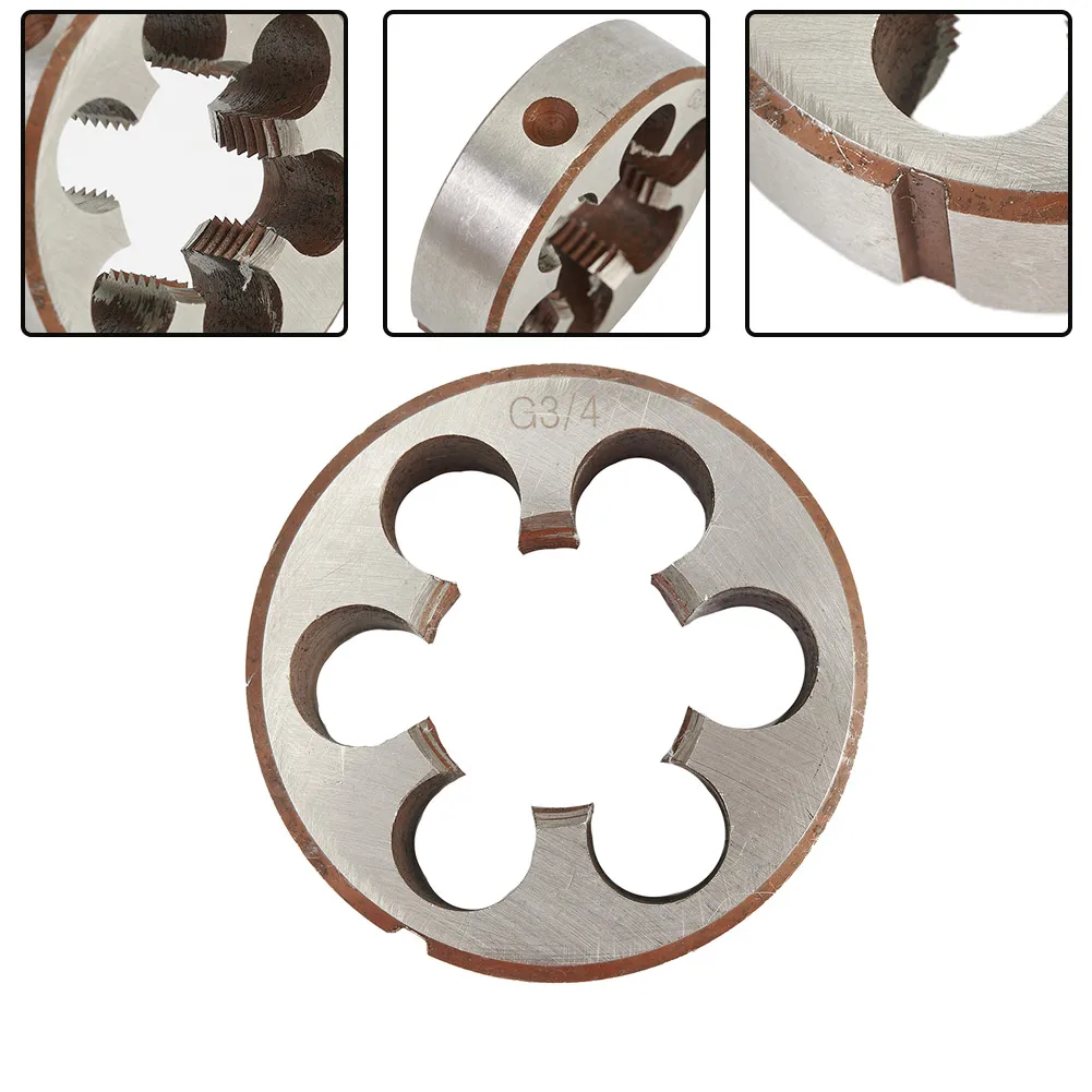 

1Pc HSS Pipe Threads Round Die 1/8 1/4 3/8 1/2 3/4 HSS High-Speed Steel Pipe Thread Round Die Hand Tool Tap Die