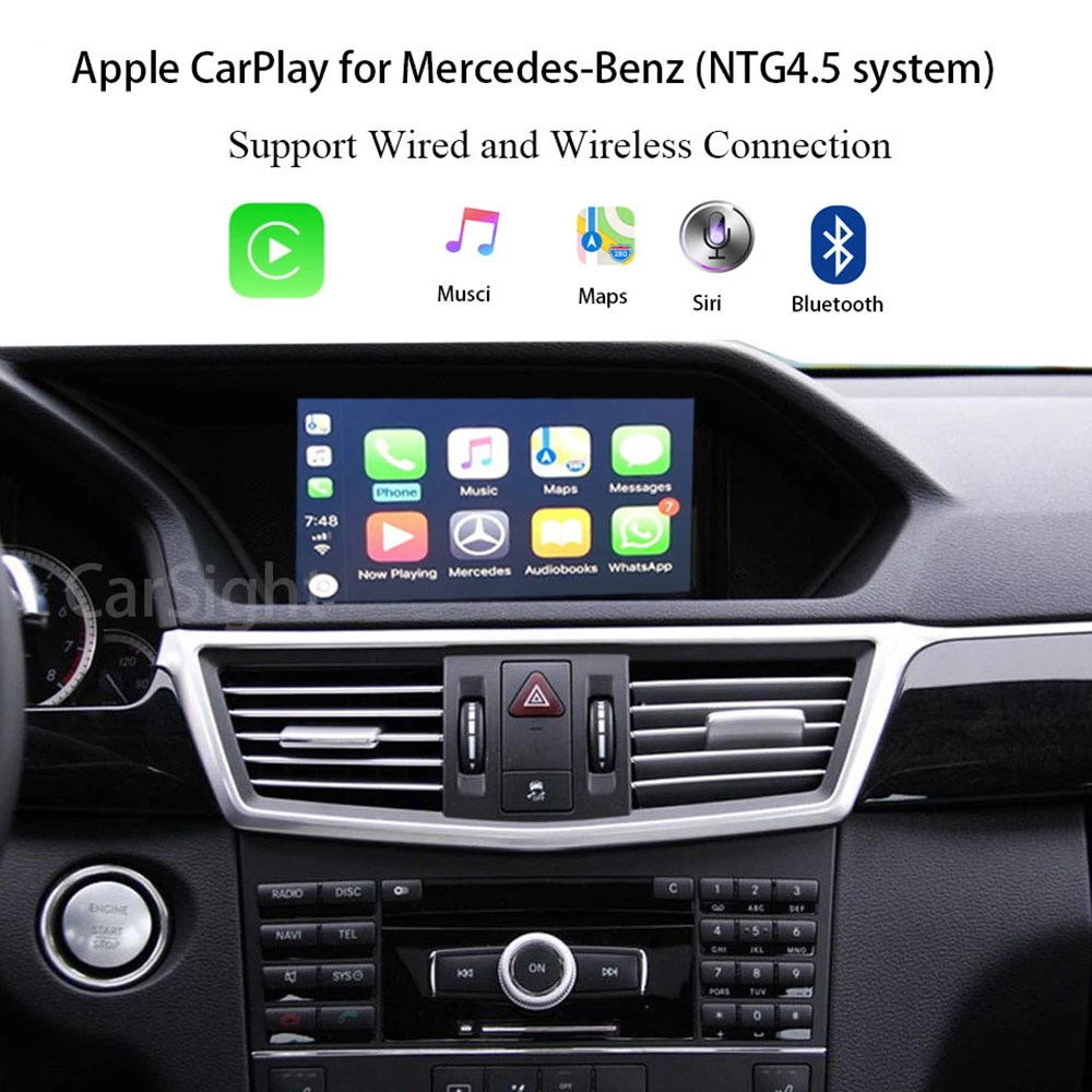 Mercedes W204 W212 A C E Klasse Wireless Carplay Android Auto Für NTG4.5 NTG4.7