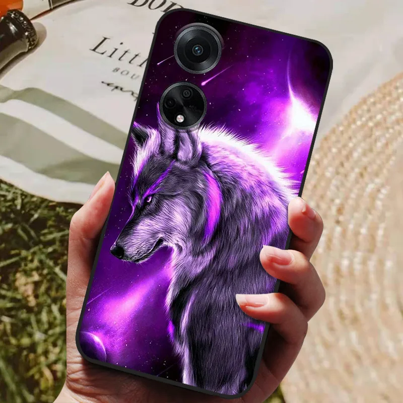Stylish Black Silicone Painted Soft Phone Case - Premium TPU Protective Cover