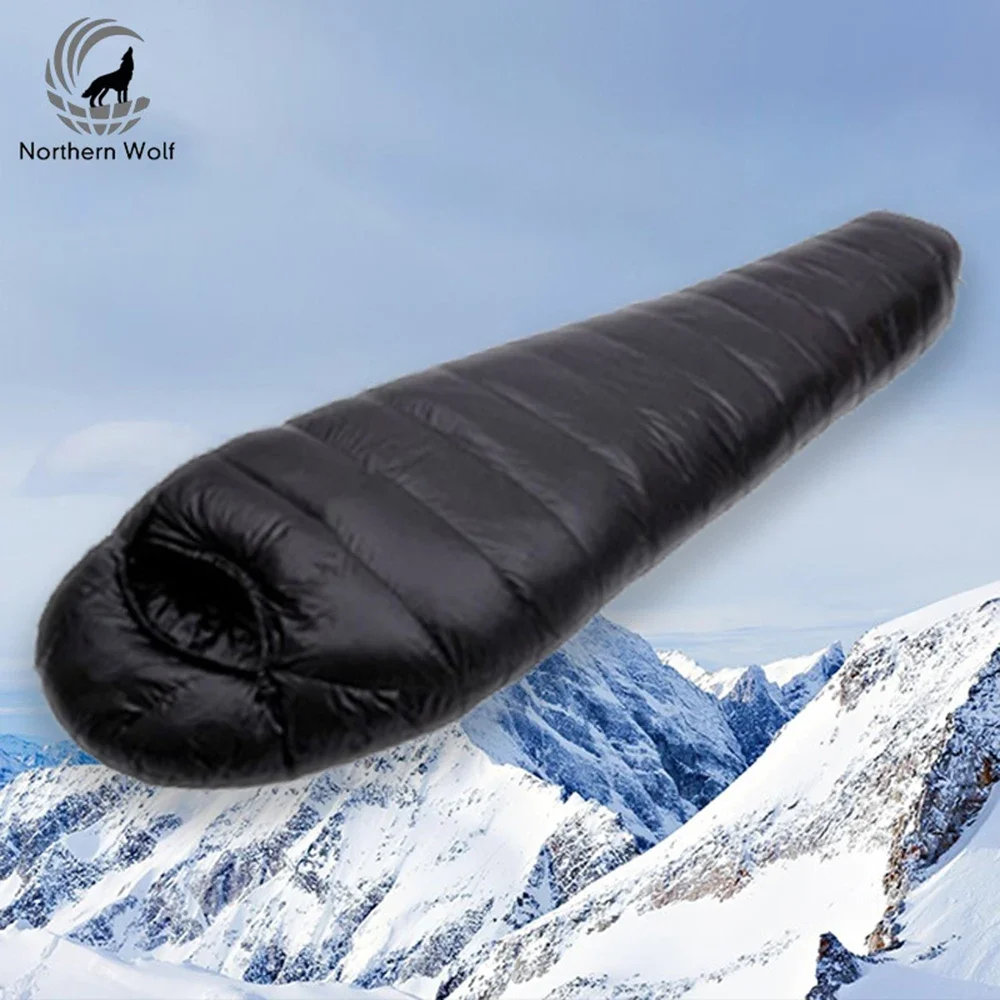 Cold Weather Mummy Sleeping Bag Outdoor Warm Bag Suitable for Camping Hiking Activities Autumn and Winter