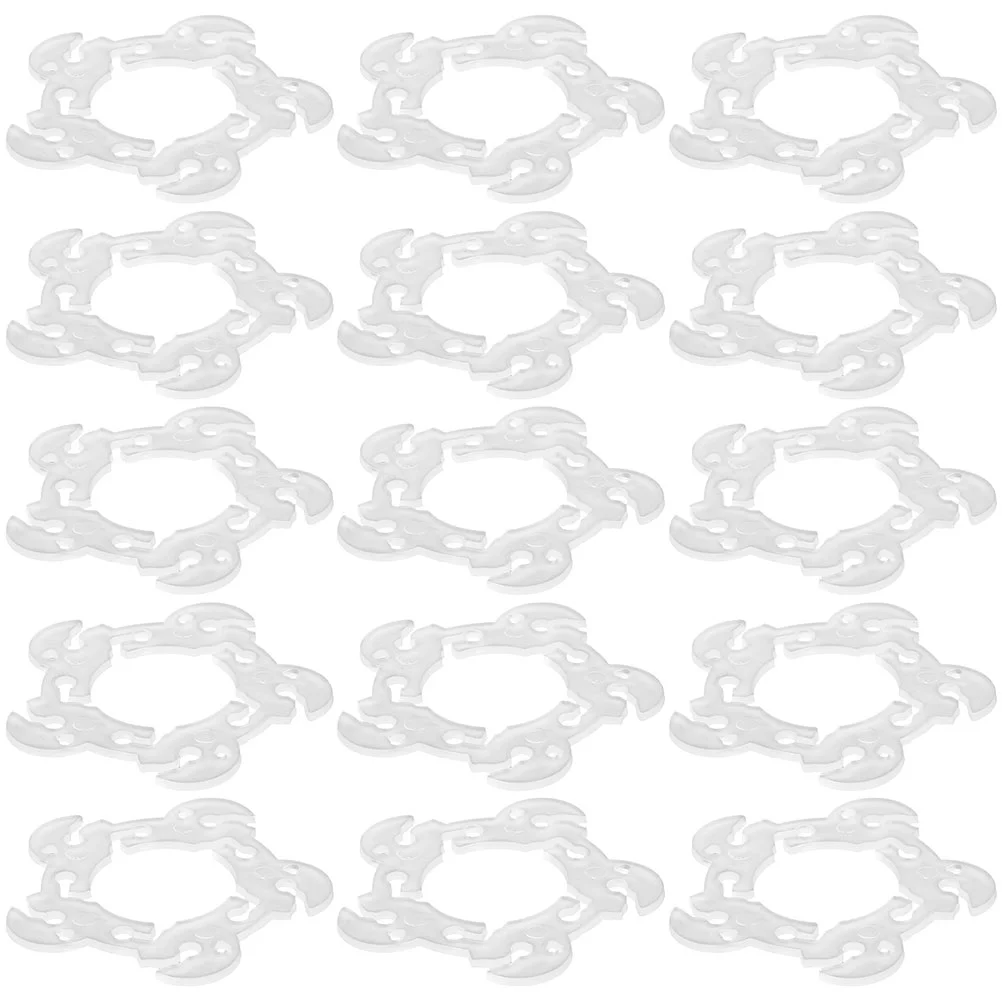 

50 Pcs Decor Party Balloon Clip Plastic Clips Arch Fixing Buckles Folder White Ring