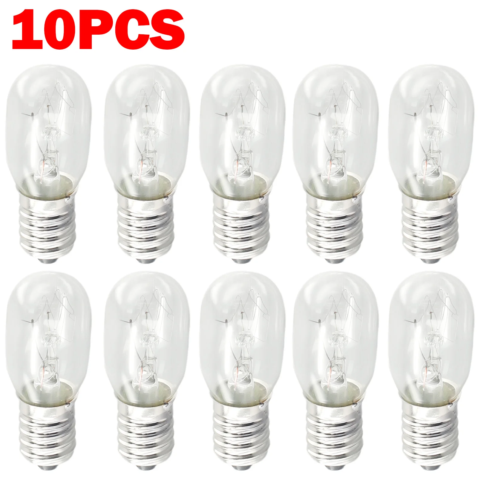 10pcs salt lamp bulbs 15w E14 screw in pygmy bulbs for refrigerator accessories parts