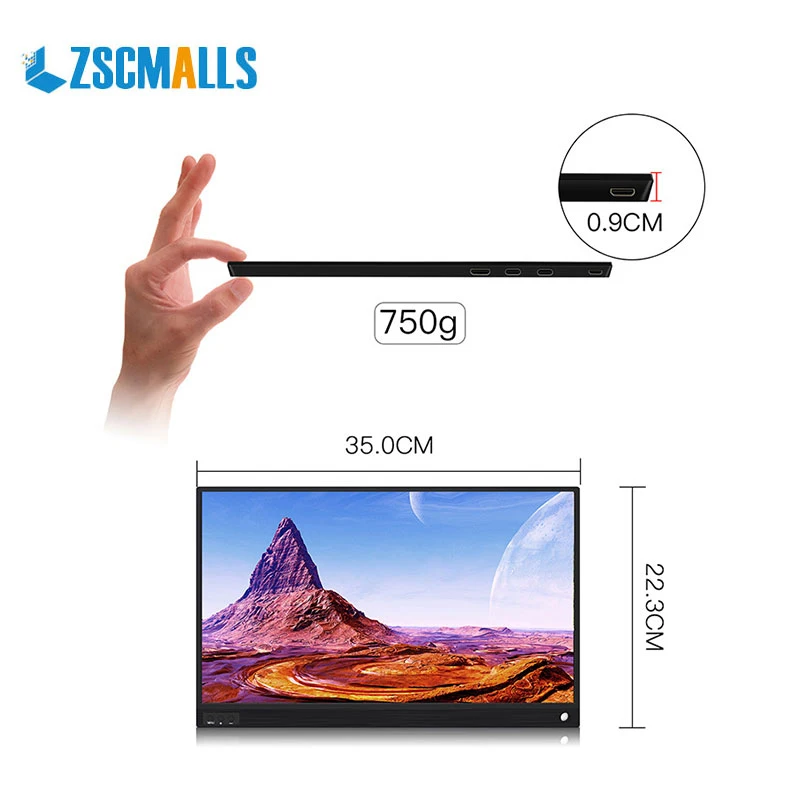 P16AT-4k 15.6 inch 4K HD Slim Fingers Touch Portable Monitor
