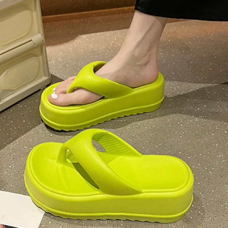 Wedges Slippers Women Summer High Heels Flip Flops Fashion Clip
