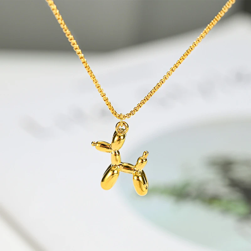 

Balloon Dog Women Necklace Cute Sweet Funny Animal Fashionable Minimalist Necklaces