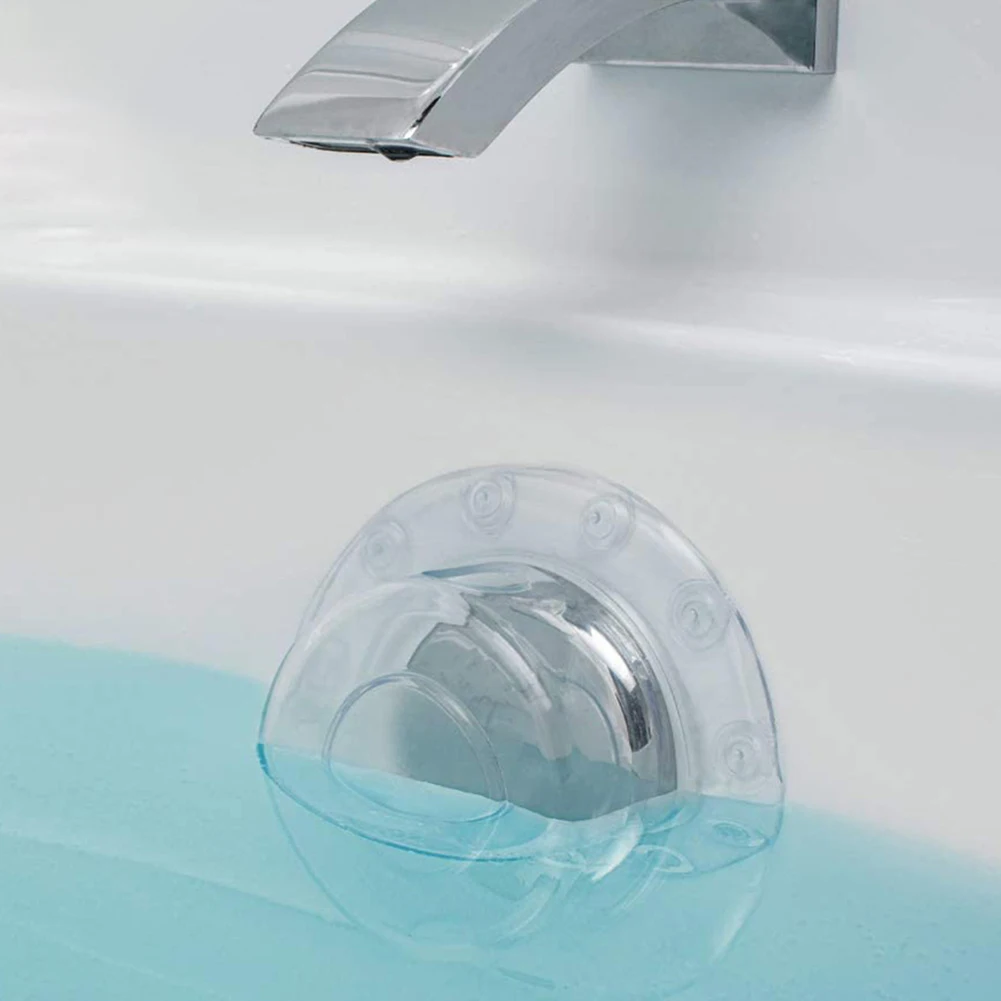 

PVC Transparent Bath Overflow Drain Cover Anti-overflow Bathtub Tray Stopper Add Extra Inches Water For Tub Warmer Bathroom