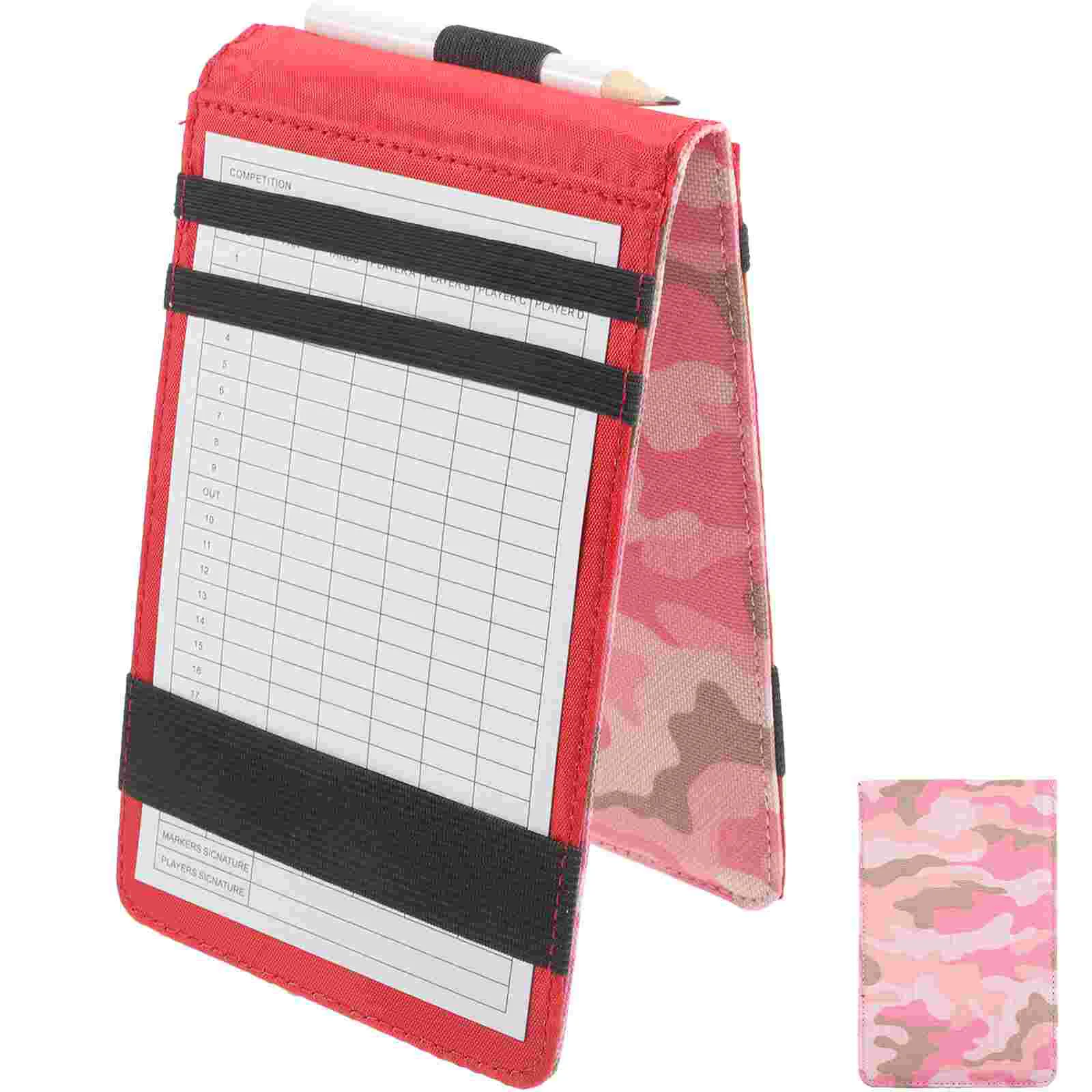 

Golf Scorebook Pu Crocodile Pattern Special for Game Scoring Camouflage Powder Golfing Record Notebook