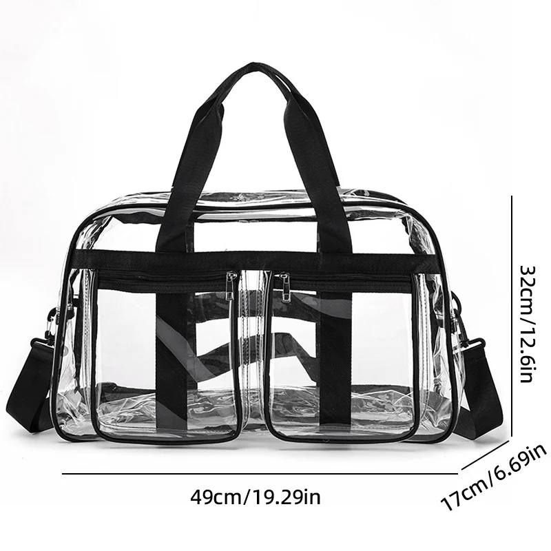 Waterproof PVC Transparent Sports Duffle Bag for Gym Yoga