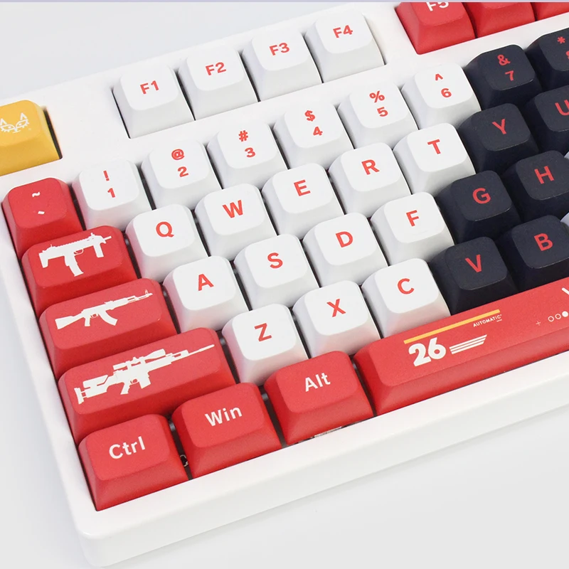 

KBDiy 137 Keys/Set XDA Profile Bloodsport Red Keycaps for Mechanical Gaming Keyboard MX Switches DIY Custom English PBT Key Cap