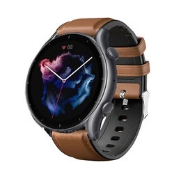 22mm Bracelet Wrist Straps For Huami Amazfit GTR 3 4 Smartwatch Leather Silicone Watchband For Amazfit GTR 3 Pro/2/2e/47mm/Pace