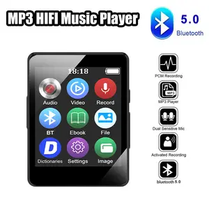 Mini reproductor de música MP3 MP4 de 1,8 pulgadas, botón pulsador,  Bluetooth 5,0, USB, E-book, deportes, Radio FM, Walkman para estudiantes  para Win8/XP/VISTA - AliExpress