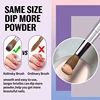 100% Kolinsky Acrylic Nail Brush Oval Crimped Rose Red Handle Professional Good Quality for Acrylic Powder Size 2-16 4