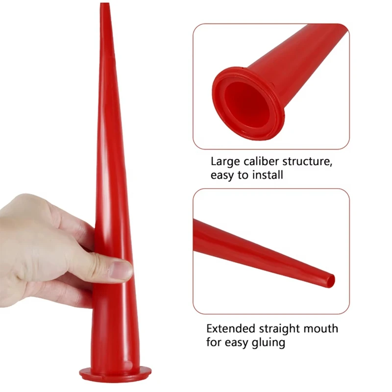 Caulking Nozzle Plastic Caulk Nozzle Applicator Caulking Extension Tool Curved Caulking Nozzle Long Caulking Nozzle 9Pcs 4