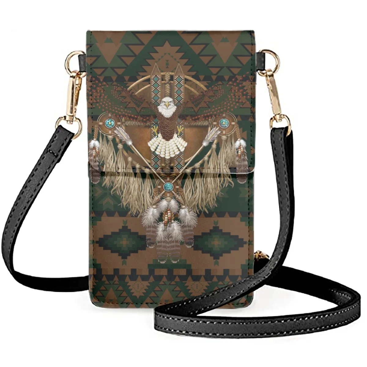 

FORUDESIGNS American Tribal Cellphone Bag Tribal Style Messenger Bags Cosmetic Storage Pouch Fashionable Women Shoulder