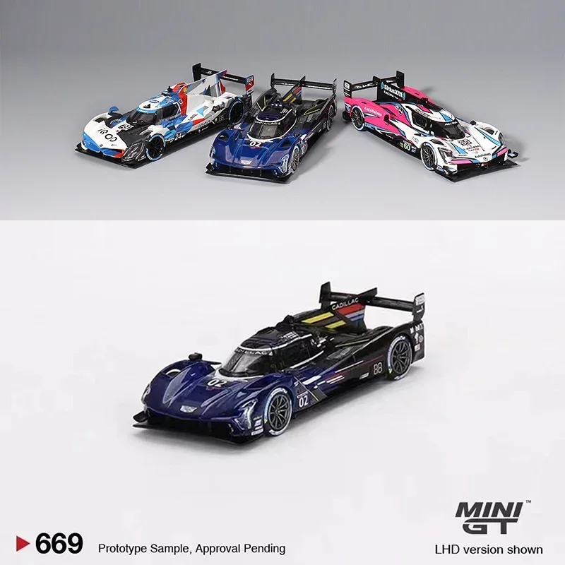 Мини GT 1:64 модель автомобиля V-Series.R #02 Racing 2023 IMSA Daytona 24 часа, спортивный автомобиль из сплава #669
