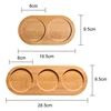 Pepper Mill Tray Bamboo Tea Tray For Salt Pepper Shaker Stand Tray Wood Kitchen Storage Holder Bamboo Wood Pot Tray Kitchen Tool 6