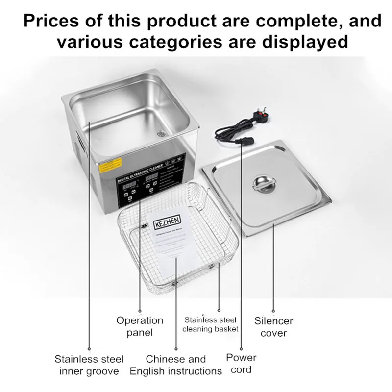 3L 120W 40khz Ultrasonic Cleaner Laboratory Dental Instrument Industry Hardware Derusting And Degreasing Auto Repair Motherboard 2