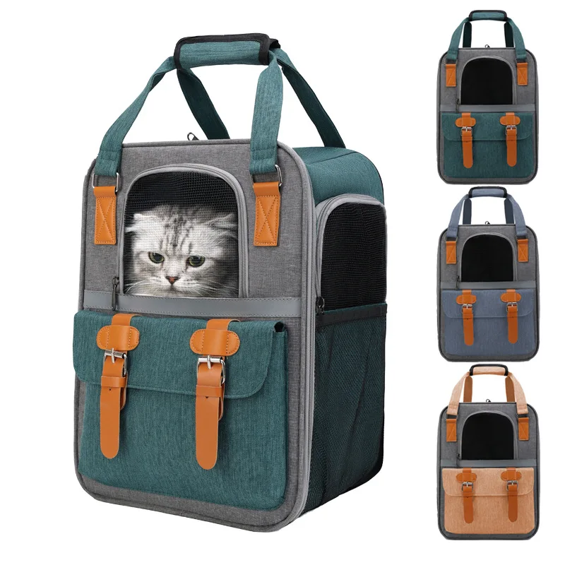 

Large Capacity Cat Carrier Backpack Adjustable Strap Pet Carrying Bag Foldable Cat Backpack For Outdoor Travel Ventilation Bags