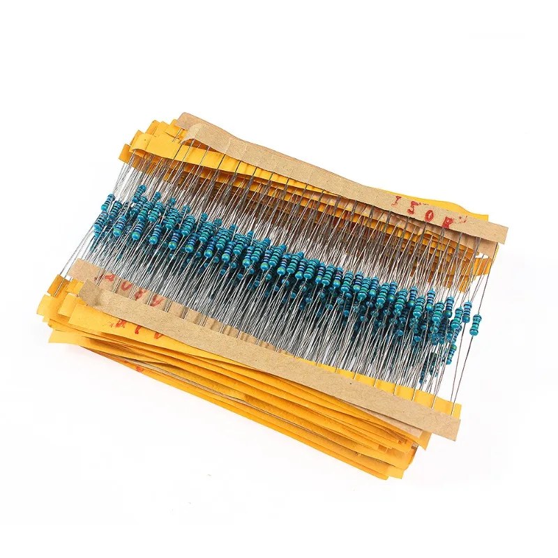 Metal Film Resistor 300/600PCS 30Values 1/4W Metal Film Resistor Kit Box 10Ohm ~1M Resistance 1% Set Of Resistors