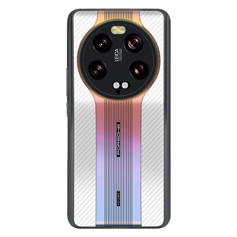 For Xiaomi 13 Ultra Case New Carbon Fiber Precision Hole Lens Full Package Laser Gradient Ultra-thin for Xiaomi 13 Pro Case