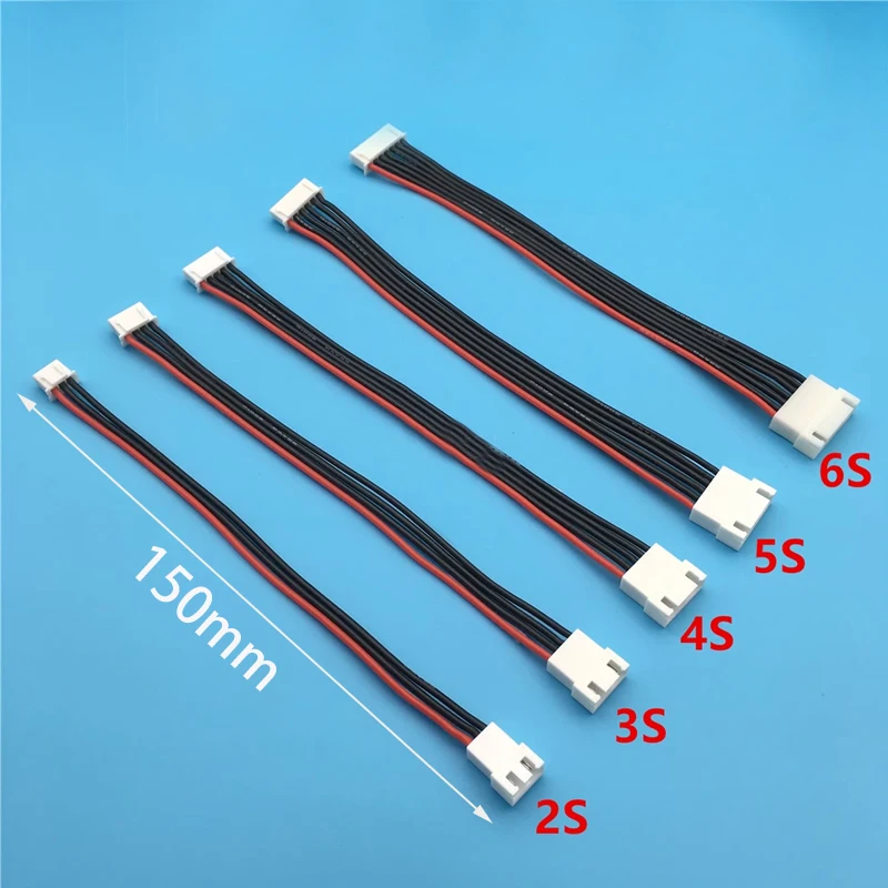 

5pcs/lot JST-XH 1S 2S 3S 4S 5S 6S 15cm 22AWG Lipo Balance Wire Extension Charge Cable Lead Cord for RC Car Drone Battery Charger