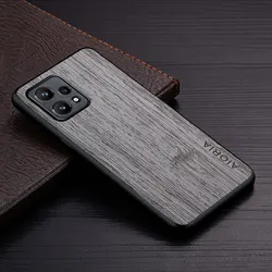 Coque de téléphone en cuir avec motif en bambou luxueux - Protection premium