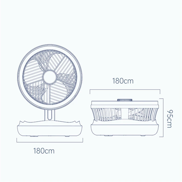 Usb Ventilátor Led-Es Könnyű Négysebességű Állítható Hűtőventilátorral Otthoni Kültéri Töltéssel Összecsukható Asztali - Image 6