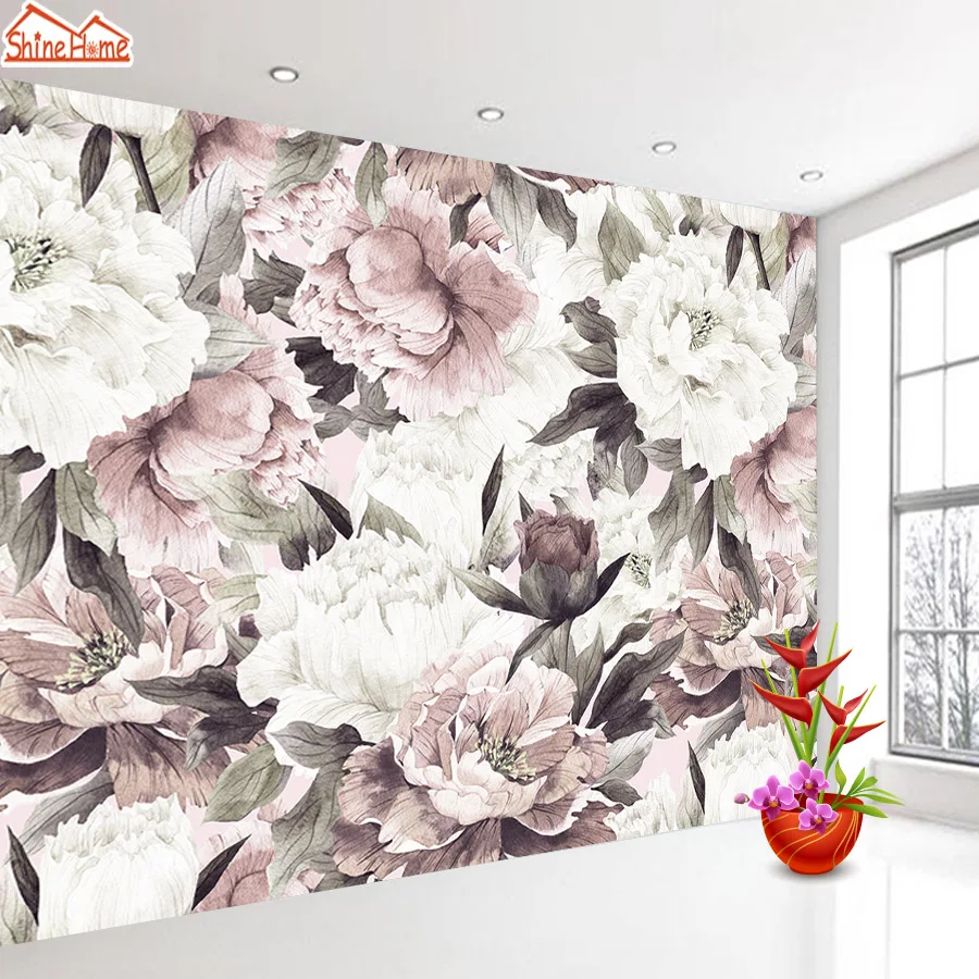 

Retro Rose 3d Photo Wallpapers for Living Room Wall Papers Home Decor Paper Mural Wallpaper Walls Rolls Floral papel de parede