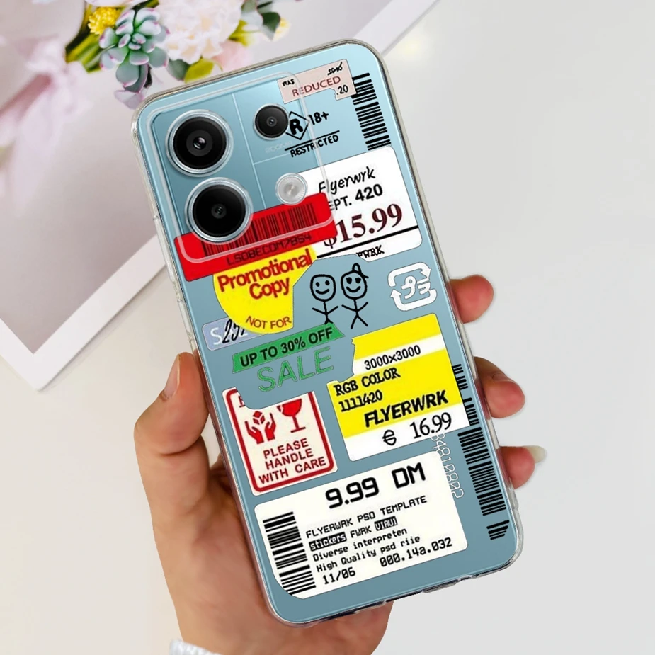 New Fashion Painted Clear Silicone Soft TPU Phone Case for Xiaomi Poco X6 Pro 5G