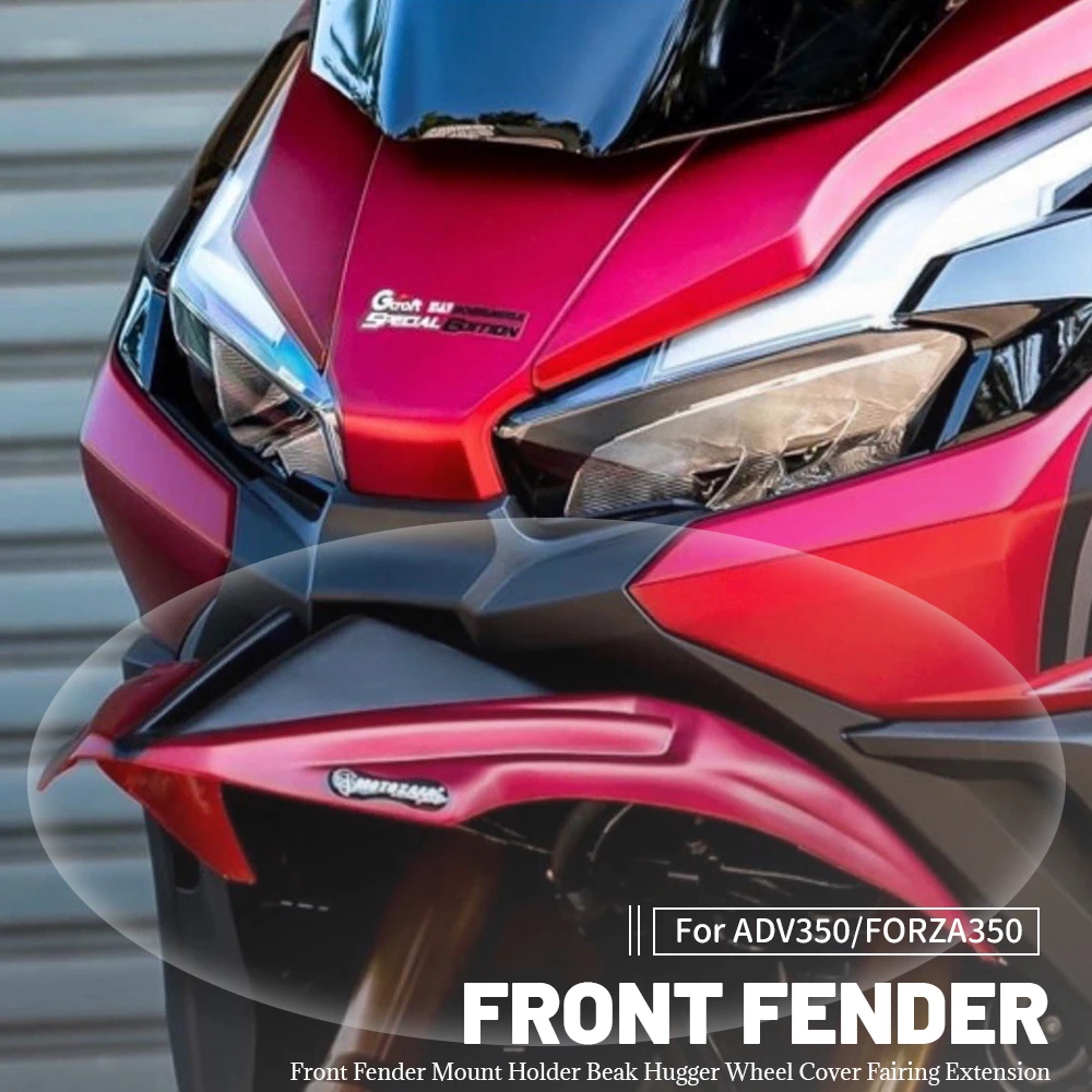 

For HONDA ADV350 Adv-350 2022-2023 Motorcycle Accessories Front Fender Wheel Mudguard Beak Nose Cone Extension Cover
