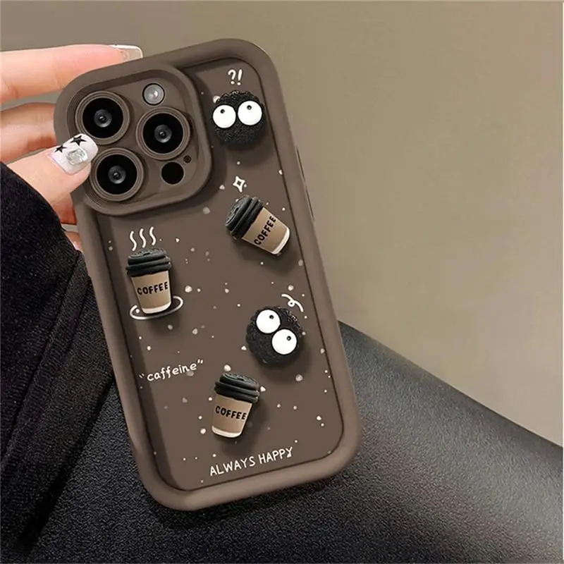 Adorable 3D Cartoon Liquid Silicone Soft Phone Case Cover