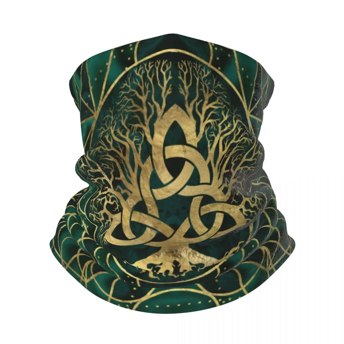 

Tree Of Life Viking Bandana Neckerchief for Hiking Women Men Wrap Scarf Neck Headband Warmer